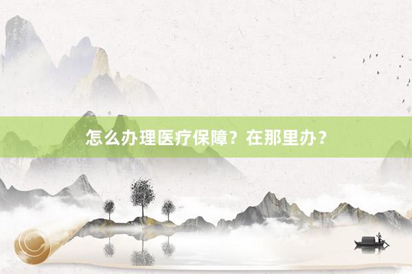 怎么办理医疗保障？在那里办？